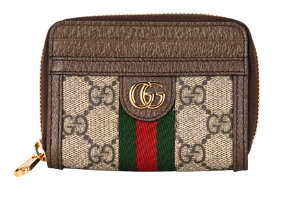 Gucci Ophidia Coin Zip Wallet, &pound;250, Accessories, Brown, Canvas, Front view